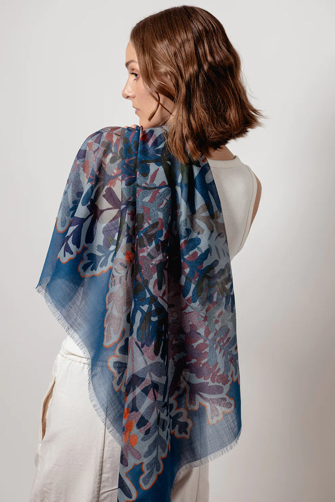 Urður wool scarf - blue