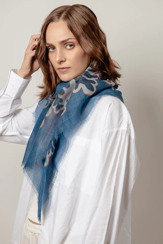 Urður wool scarf - blue