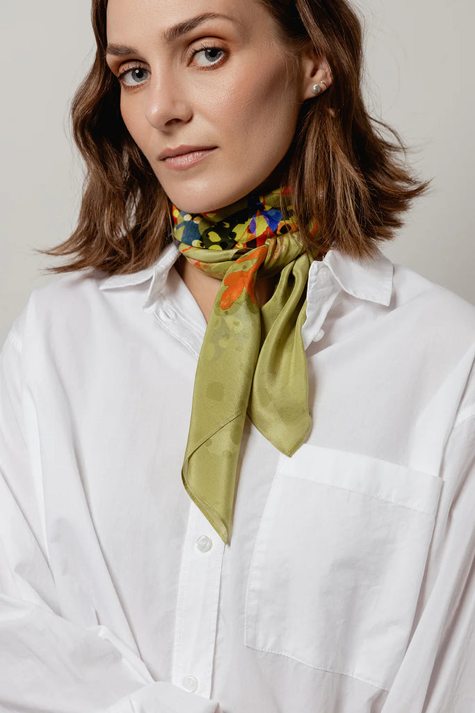 Ylja silk scarf - Green