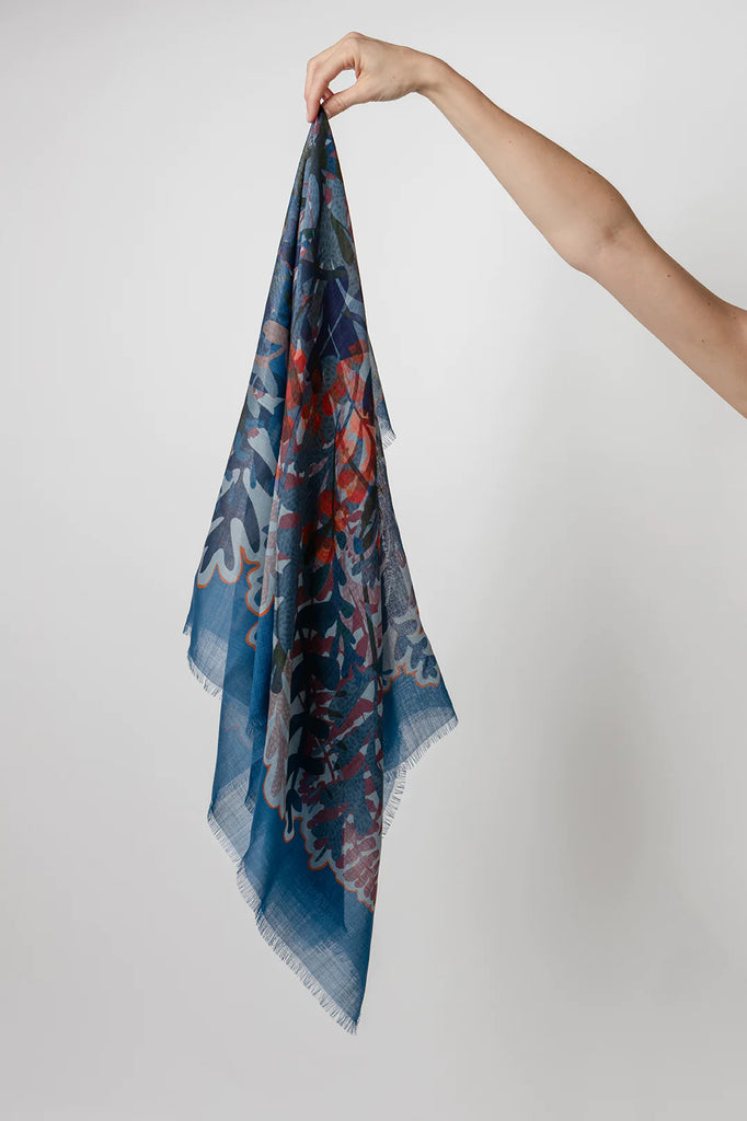 Urður wool scarf - blue