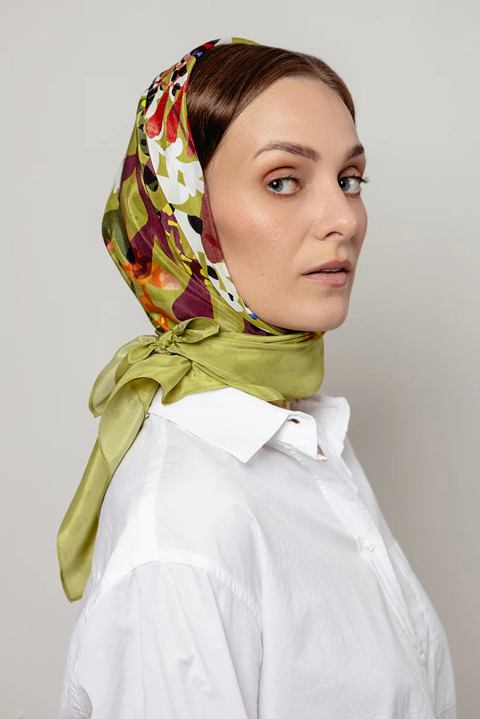 Ylja silk scarf - Green