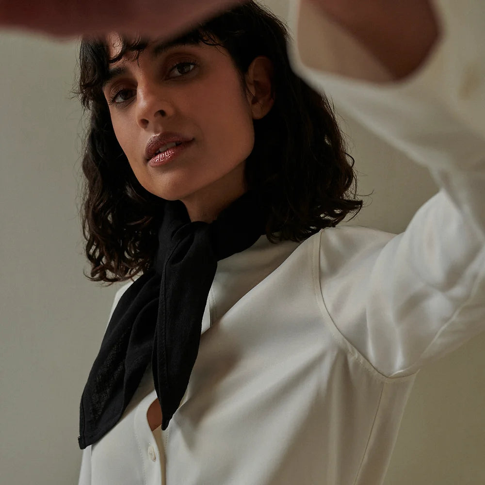 Hör hárband - svart / Linen headband - black