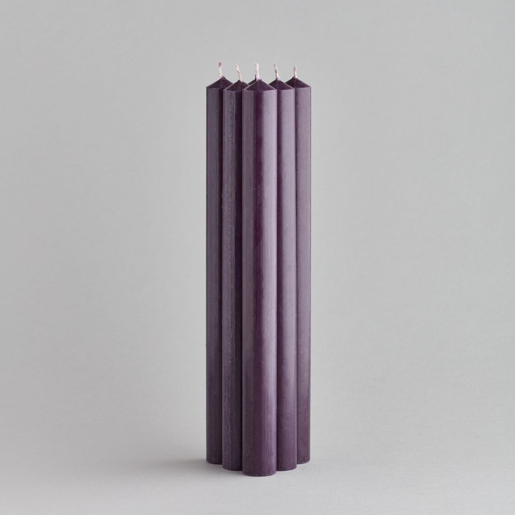 Handgerð Kolgrá Kerti / Charcoal Dinner Candles