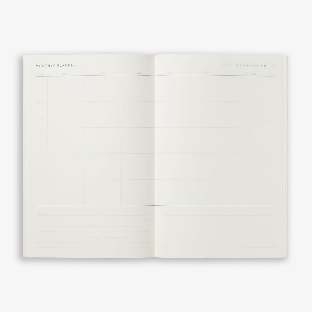 Mánaðarskipulagsbók / Monthly Planner Notebook