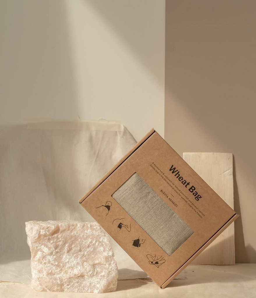 Hita/kælipoki úr ólituðu hörefni / Wheat Bag Plain Linen