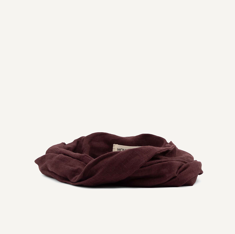 Hör hárband - Mahóní / Linen headband - Mahogany