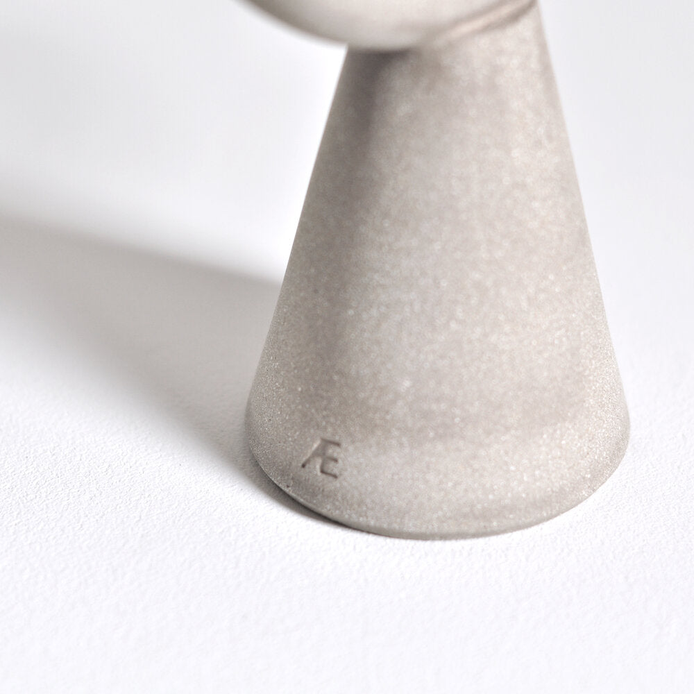 Gray textured candelabra