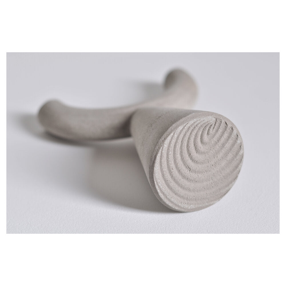 Gray textured candelabra