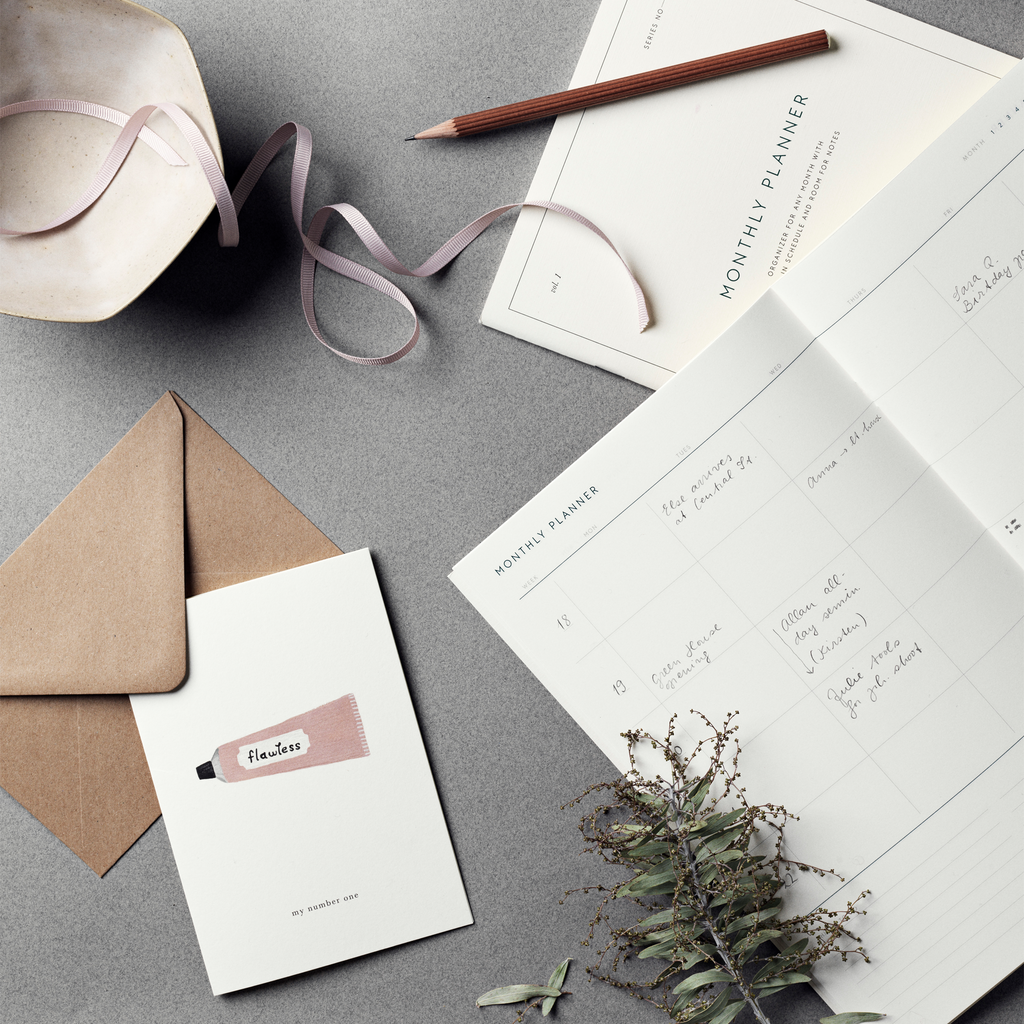 Mánaðarskipulagsbók / Monthly Planner Notebook