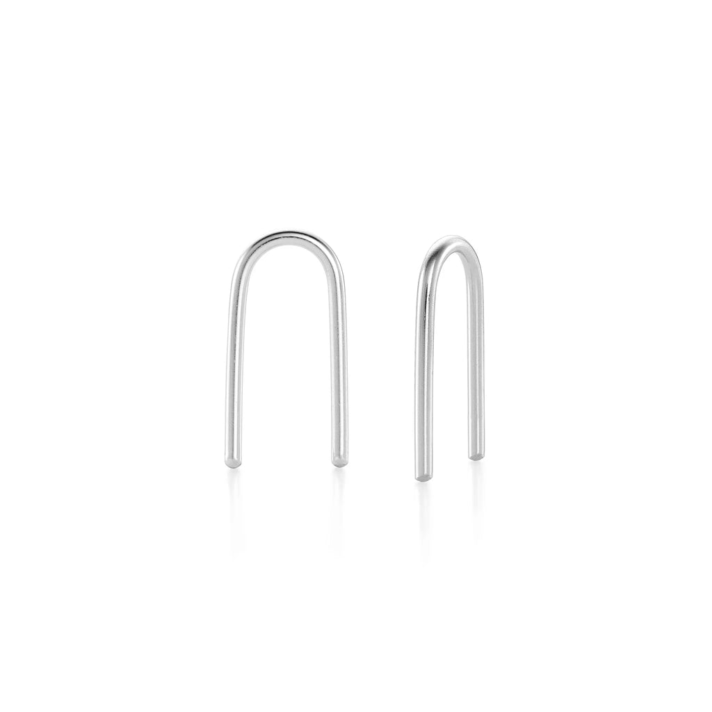 U-shaped earrings - Silver