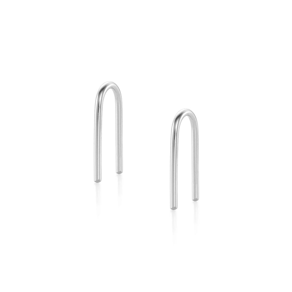 U-shaped earrings - Silver