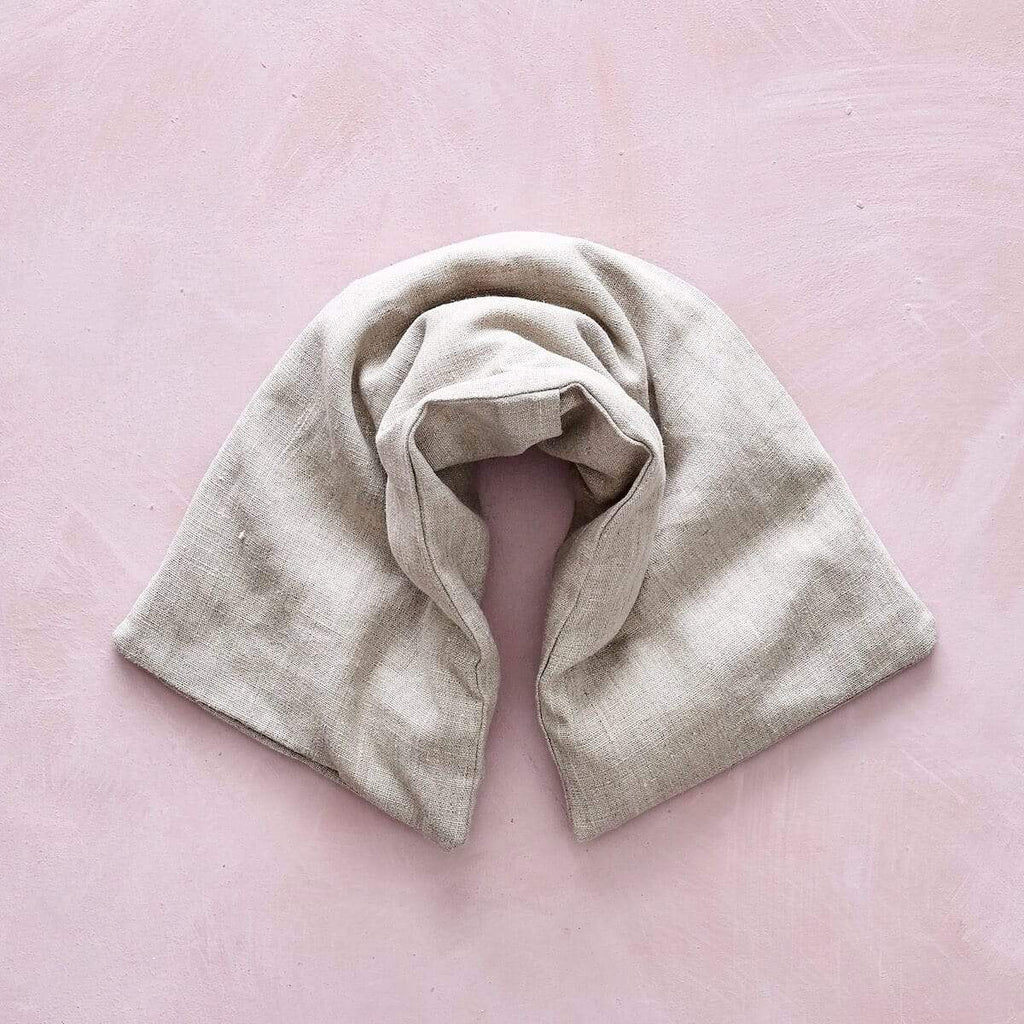 Hita/kælipoki úr ólituðu hörefni / Wheat Bag Plain Linen