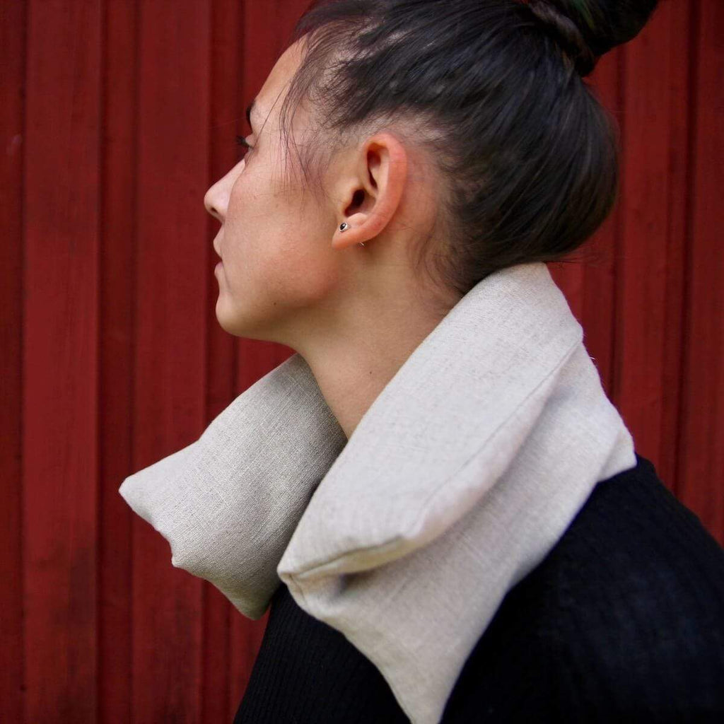 Hita/kælipoki úr ólituðu hörefni / Wheat Bag Plain Linen