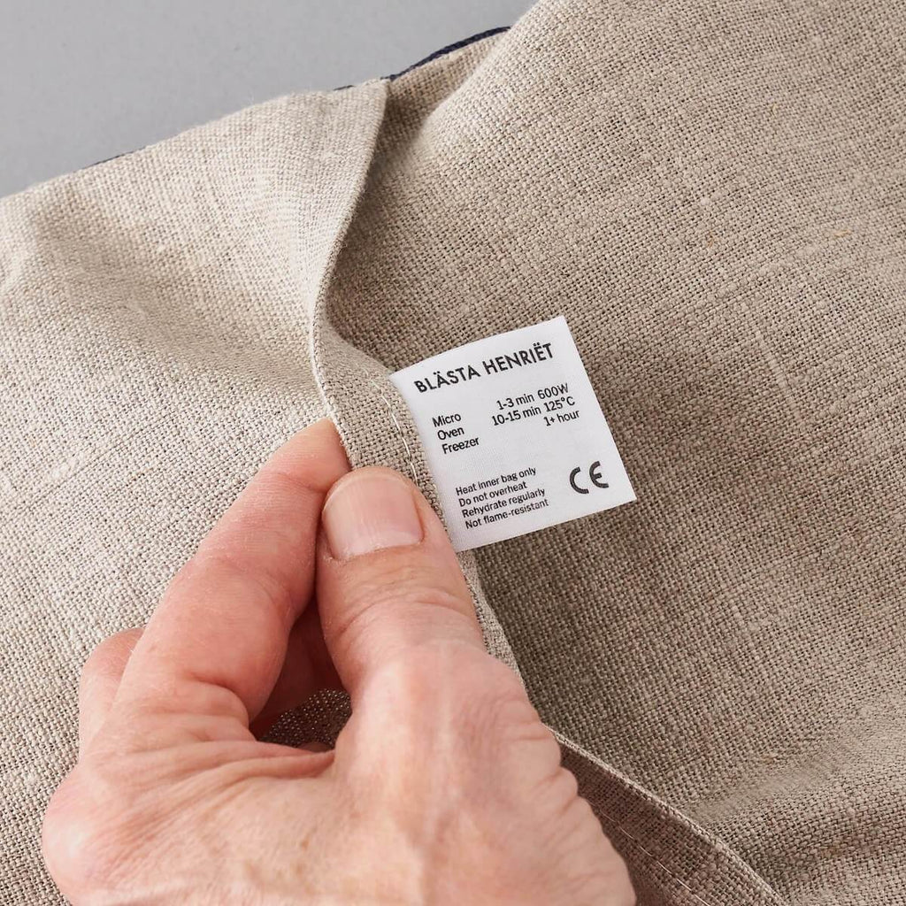 Hita/kælipoki úr ólituðu hörefni / Wheat Bag Plain Linen