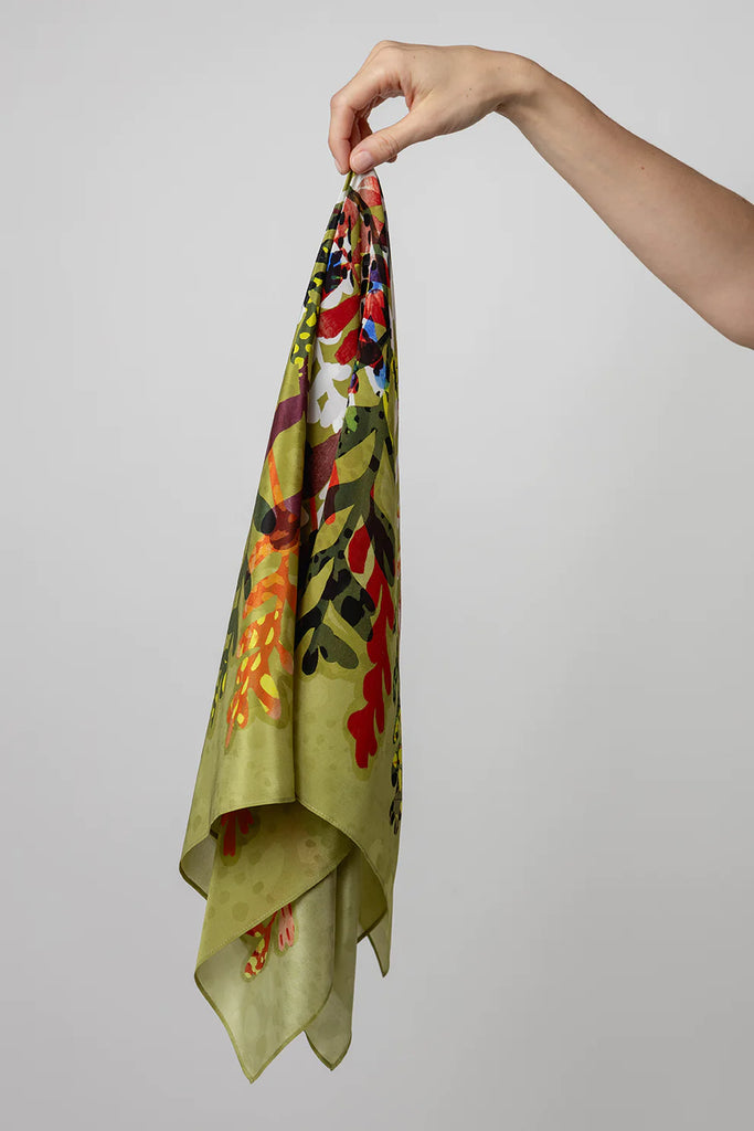 Ylja silk scarf - Green