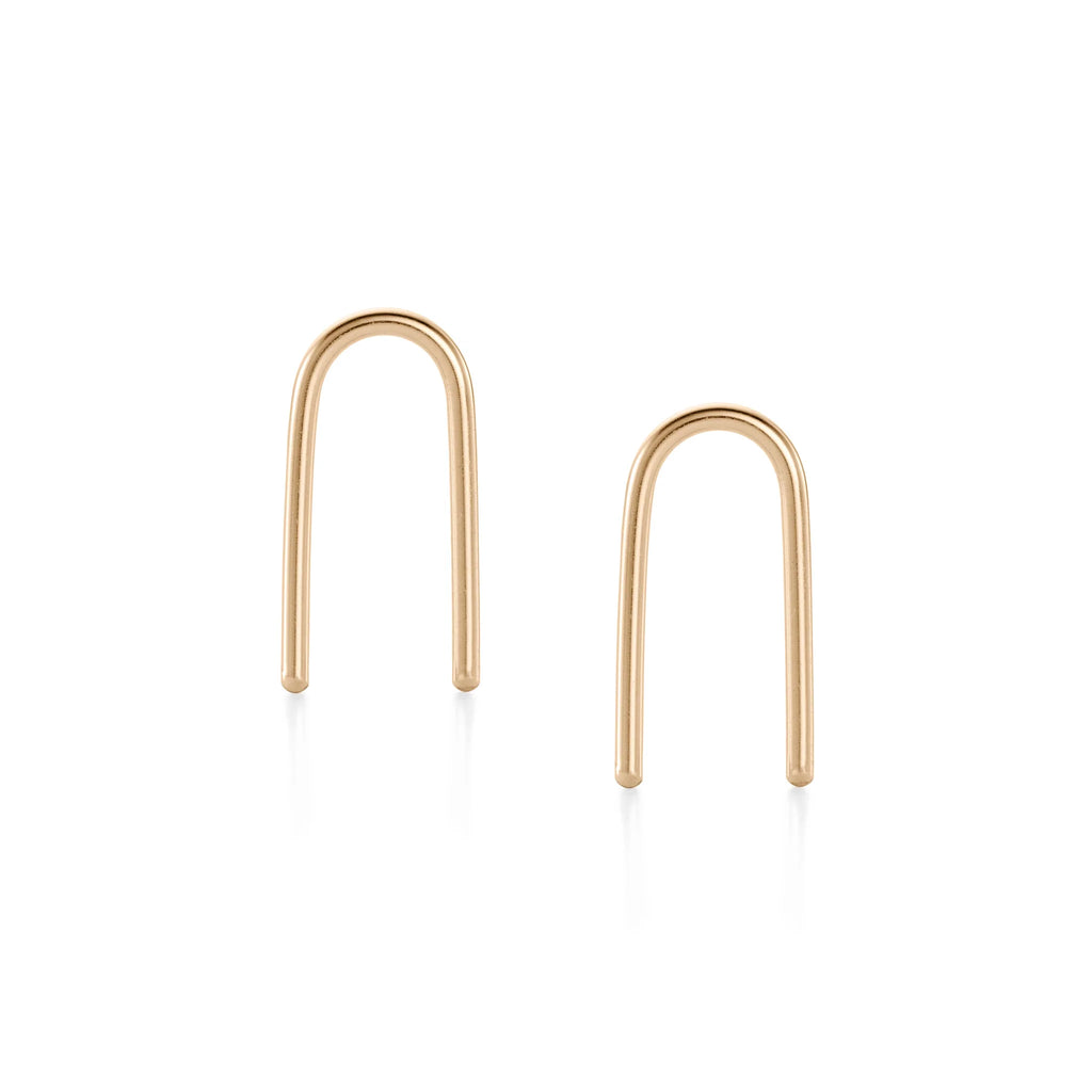 U-shaped earrings - Gold