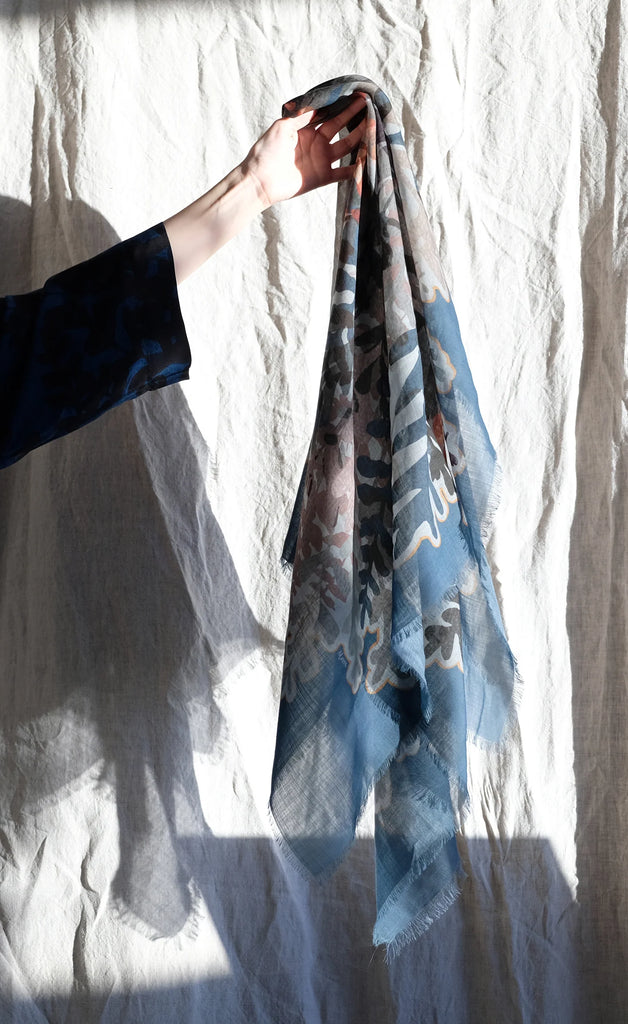 Urður wool scarf - blue